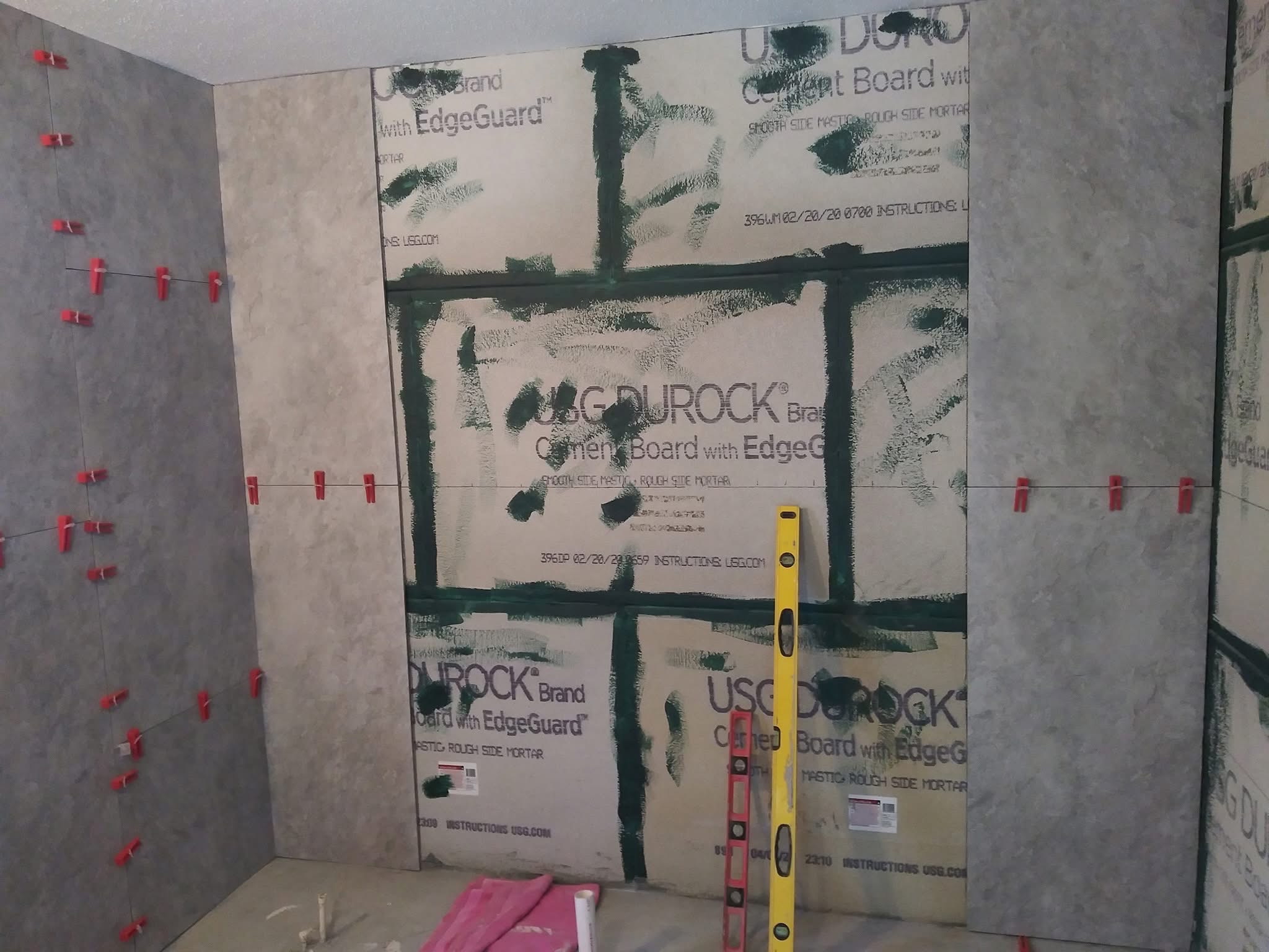 Wall tile progress